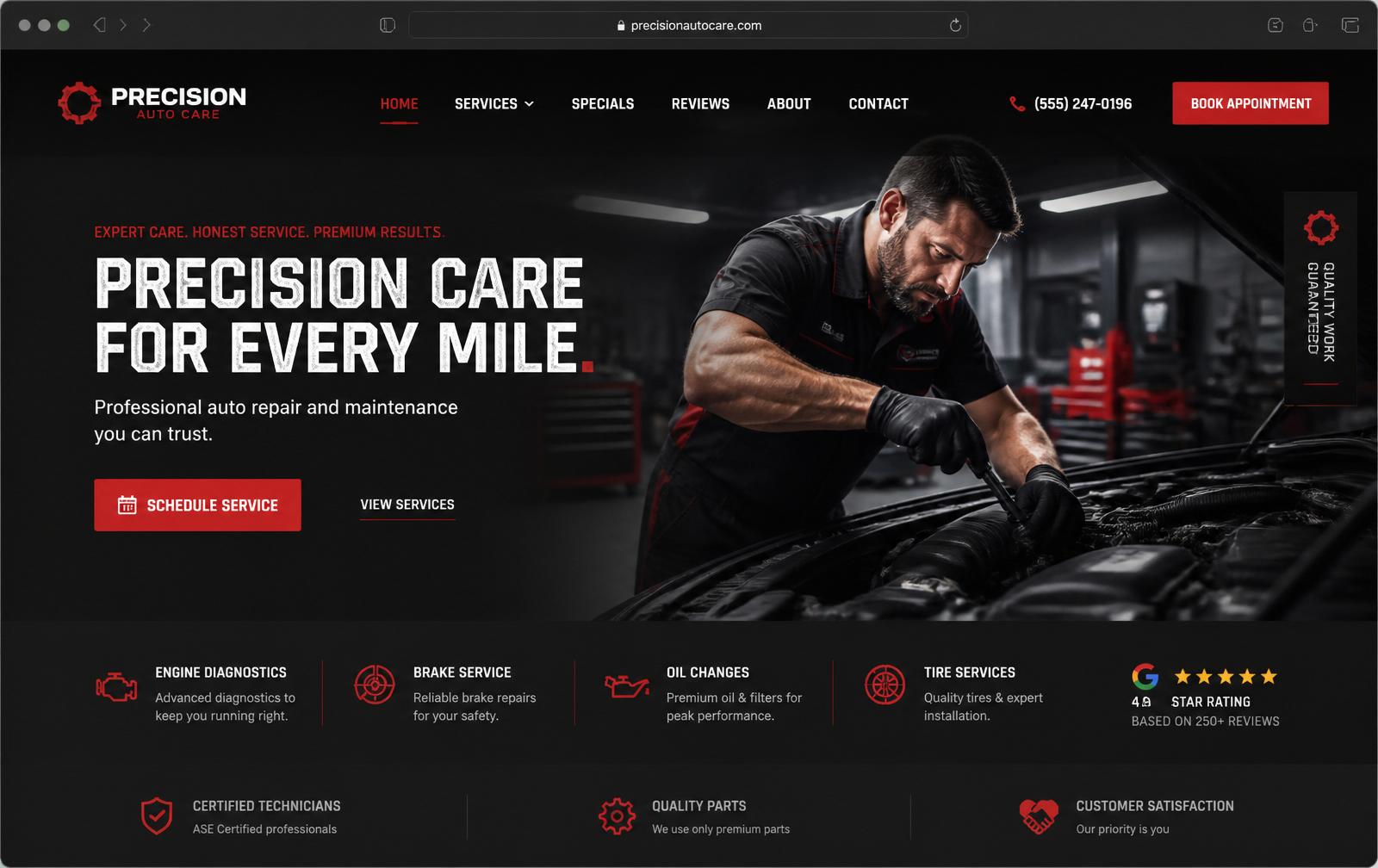 Auto Repair Website