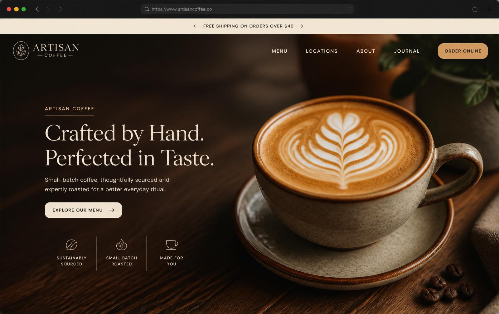 Coffee Shop Website